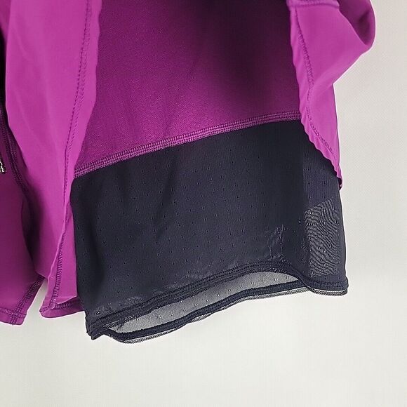 Lululemon Split Second Shorts Women Size 10 Purple Long Liner Running Athleisure - Picture 9 of 12